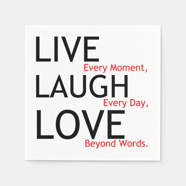 leve skratta kärlek pappersservett (Framsidan)