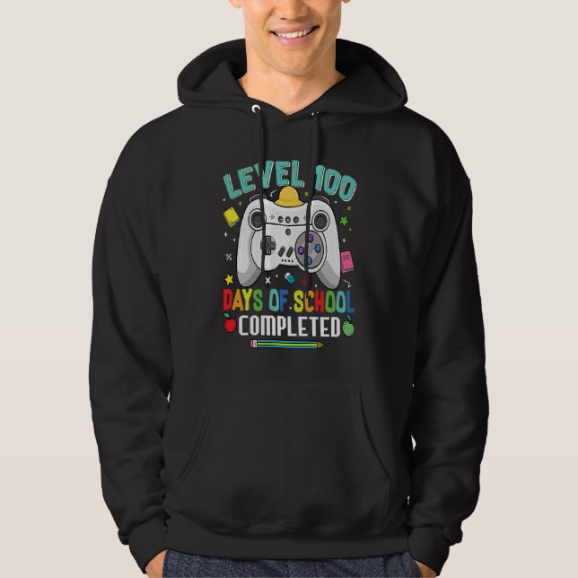 Level 100 Days Of School Complete Hoodie (Framsida)