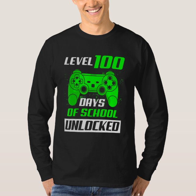 Level 100 Days Of School Unlocked 100th Day Video  T Shirt (Framsida)