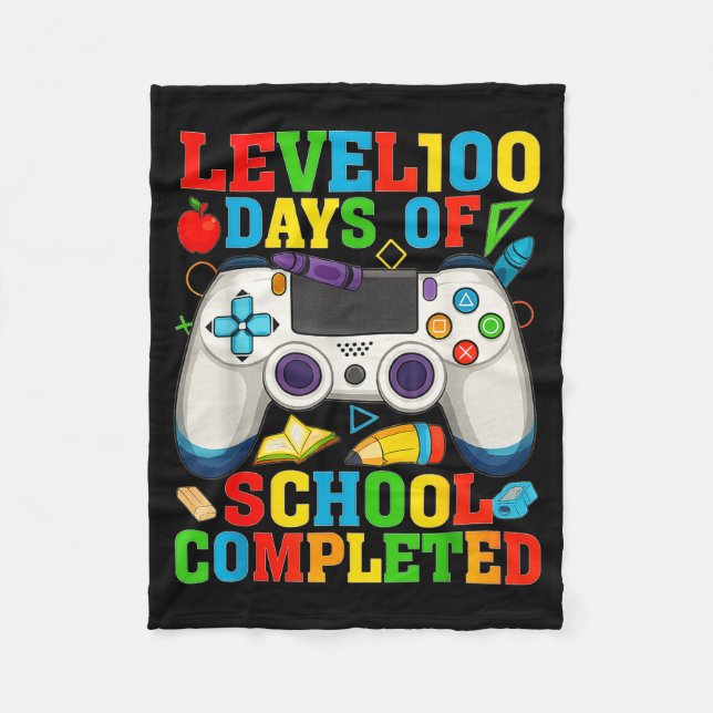 Level 100 Days Of School Unlocked Boys 100th Day O Fleecefilt (Framsidan)