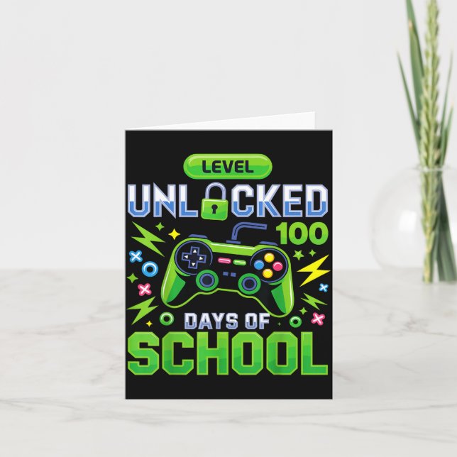 Level 100 Days Of School Unlocked Funny Video Game Kort (Framsida)