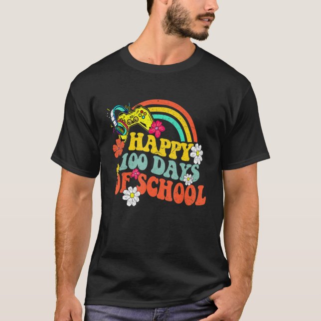 Level 100 Days Of School Unlocked Game Gamer 100th T Shirt (Framsida)