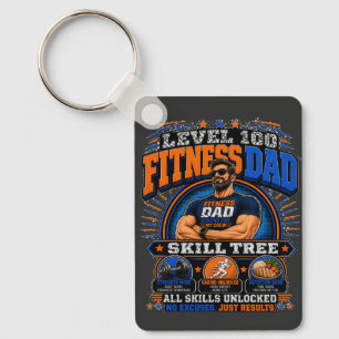 Level 100 Fitness Pappa Tröja – Skill Tree Gym Pap Nyckelring
