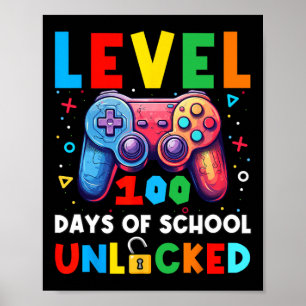 Level 100 skoldagar upplåst t-shirt videospel poster