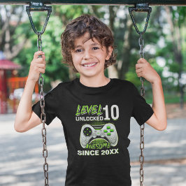 Level 10 Unlocked - Fun Birthday 10 Gamer T Shirt