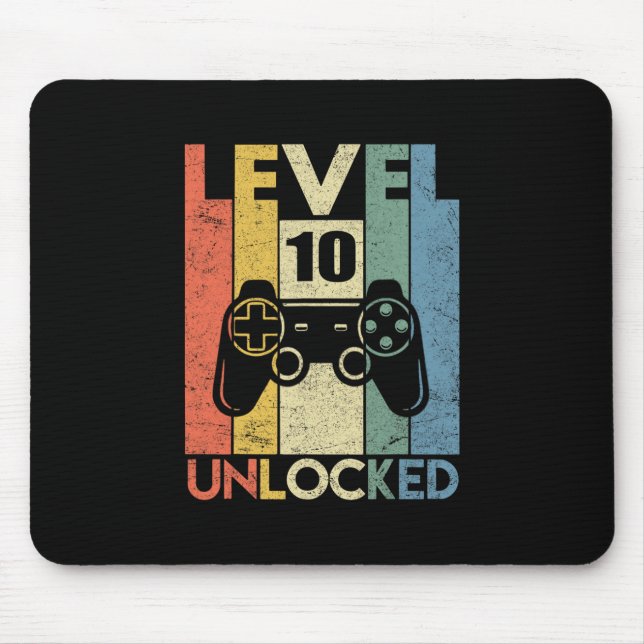 Level 10 Unlocked Funny Video Gamer 10th Birthday  Musmatta (Framsidan)