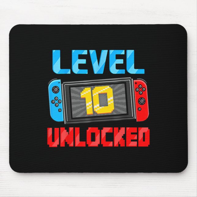 Level 10 Unlocked Gamer 10th Birthday Gift Video G Musmatta (Framsidan)