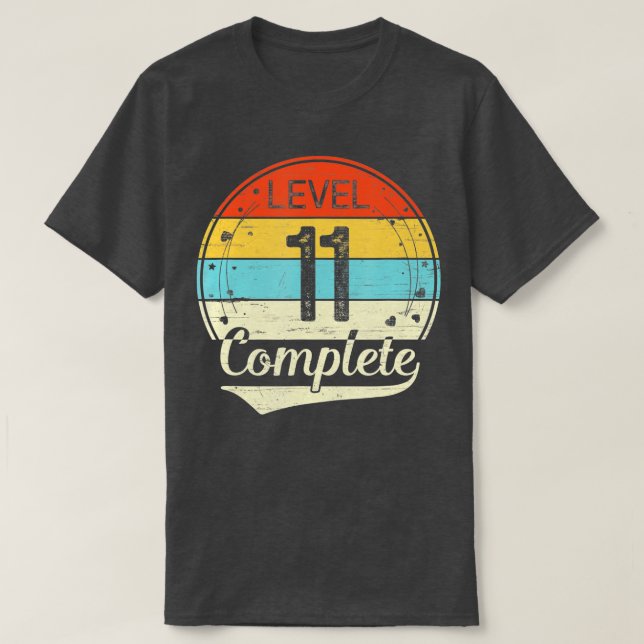Level 11 Complete 11th Wedding Anniversary Gift Hi T Shirt (Design framsida)