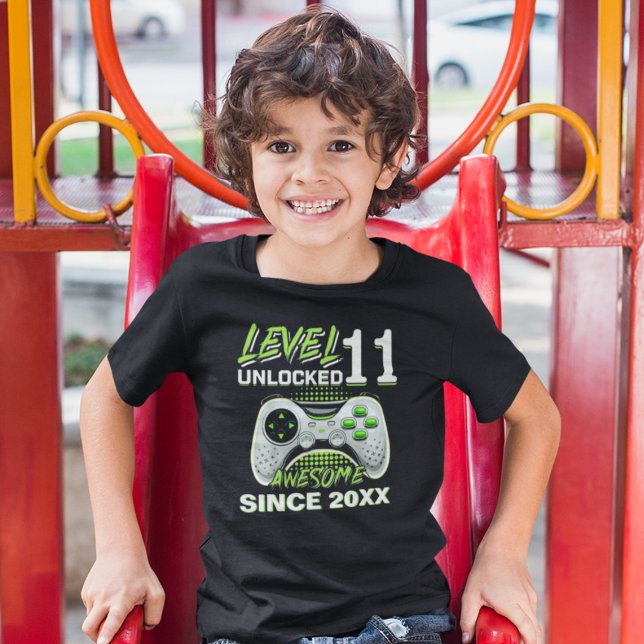 Level 11 Unlocked - Fun Birthday 11 Gamer  T Shirt (Skapare uppladdad)