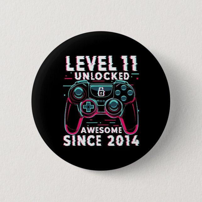 Level 11 Unlocked Video Game 11th Birthday Gamer B Knapp (Framsida)