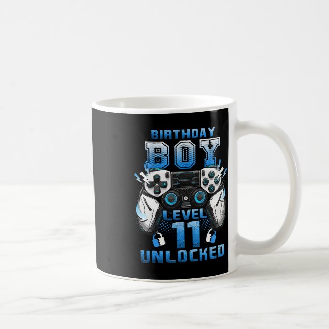 Level 11 Unlocked Video Gamer 11th Birthday Boys  Kaffemugg (Höger)
