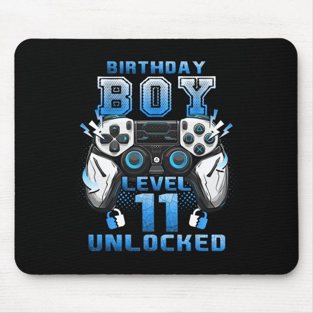 Level 11 Unlocked Video Gamer 11th Birthday Boys  Musmatta (Framsidan)