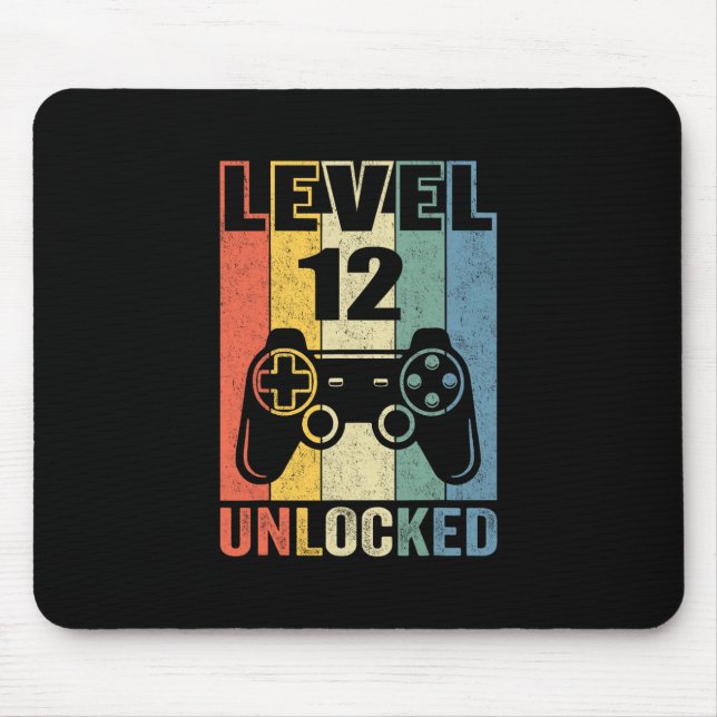 Level 12 Unlocked Shirt Funny Video Gamer 12th Bir Musmatta (Framsidan)