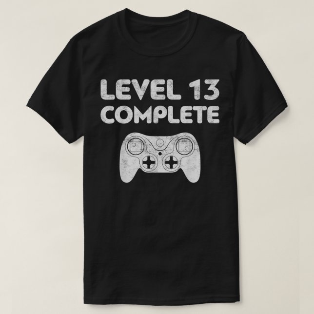 Level 13 Complete  13th Wedding Anniversary Gift  T Shirt (Design framsida)