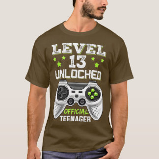 Level 13 Unlocked 13th Video Birthday Gift (4) T Shirt