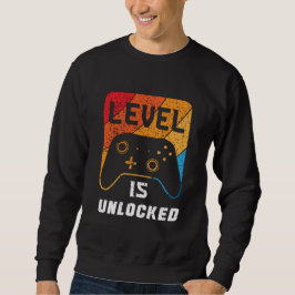 Level 15 unlocked Retro & Vintage Lång Ärmad Tröja