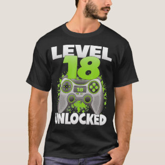 Level 18 Unlocked Video Gaming 18th Birthday 2004 T Shirt