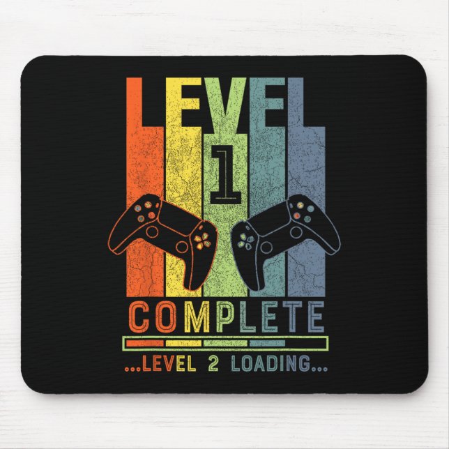 Level 1 Komplett Gamerpresent 1 Års Bröllopsjubile Musmatta (Framsidan)