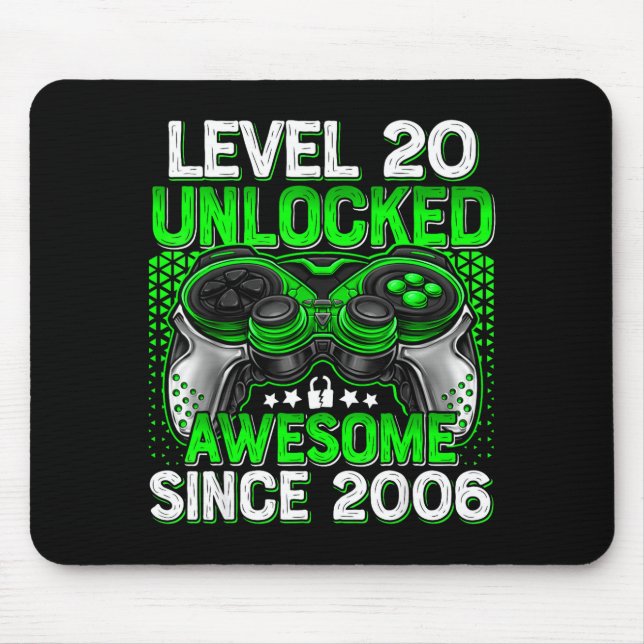Level 20 Unlocked 20 Year Old Boys 20th Birthday B Musmatta (Framsidan)