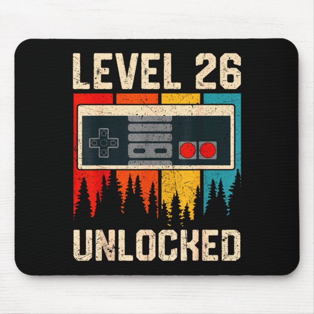 Level 26 Unlocked Video Game Controller Birthday M Musmatta (Framsidan)