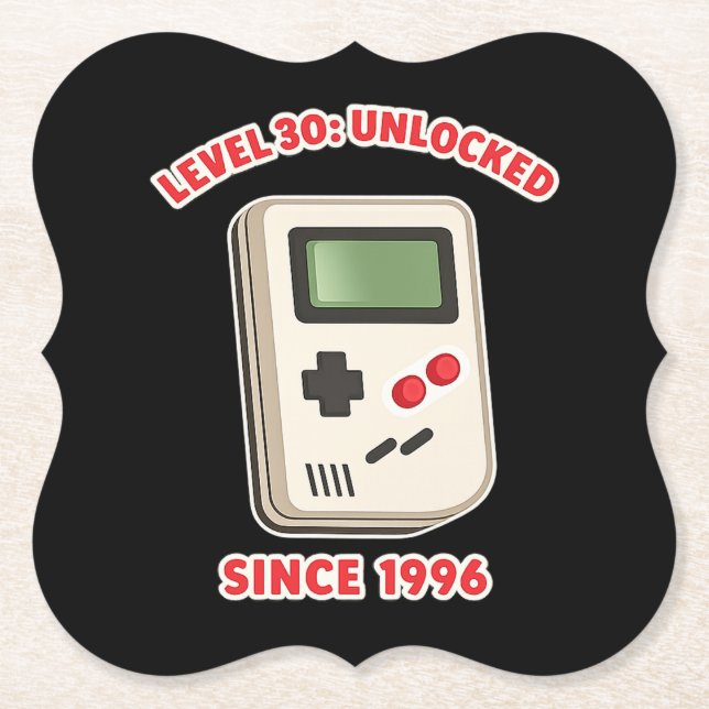 Level 30 Unlocked Since 1996 Underlägg Papper (Framsida)