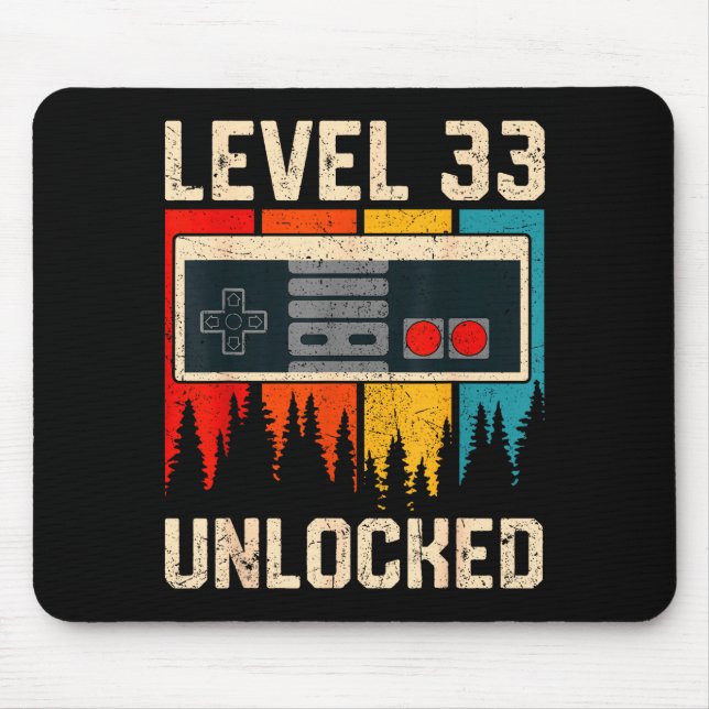 Level 33 Unlocked Video Game Controller Birthday M Musmatta (Framsidan)