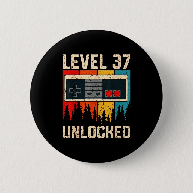 Level 37 Unlocked Video Game Controller Birthday M Knapp (Framsida)
