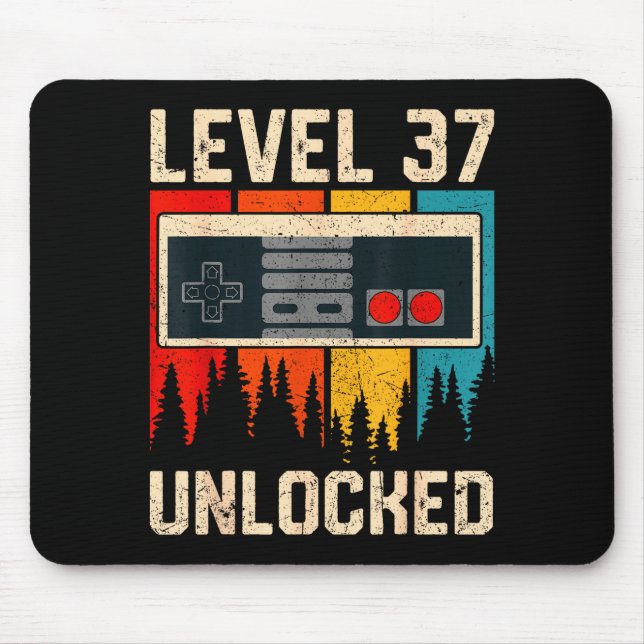 Level 37 Unlocked Video Game Controller Birthday M Musmatta (Framsidan)