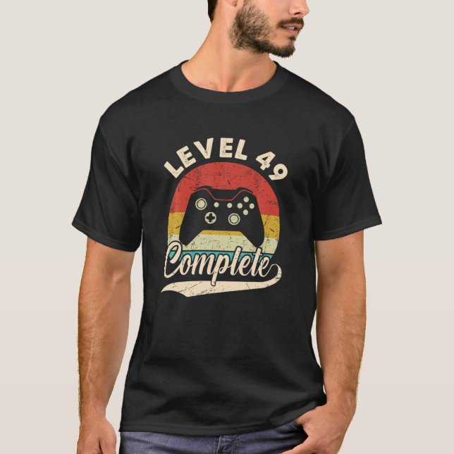 Level 49 Complete - 49Th Wedding Aniversary For He T Shirt (Framsida)