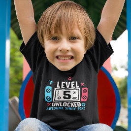 LEVEL 5 UNLOCKED Gamer Birthday – Custom Year T Shirt