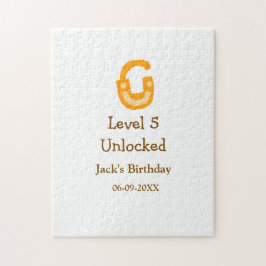 Level 5 unlocked lock orange brown happy birthday  pussel