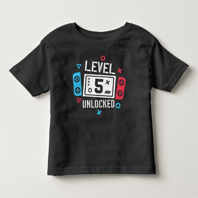 Level 5 Unlocked Shirt Gamer T (Framsida)
