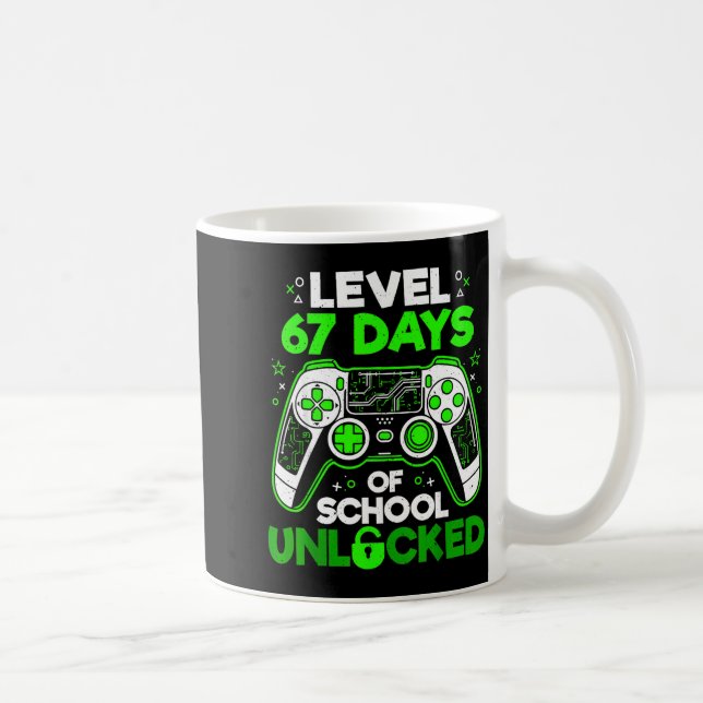 Level 67 Days Of School Unlocked Boys 67th Day Of  Kaffemugg (Höger)