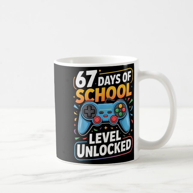 Level 67 Days Of School Unlocked Boys 67th Day Of  Kaffemugg (Höger)