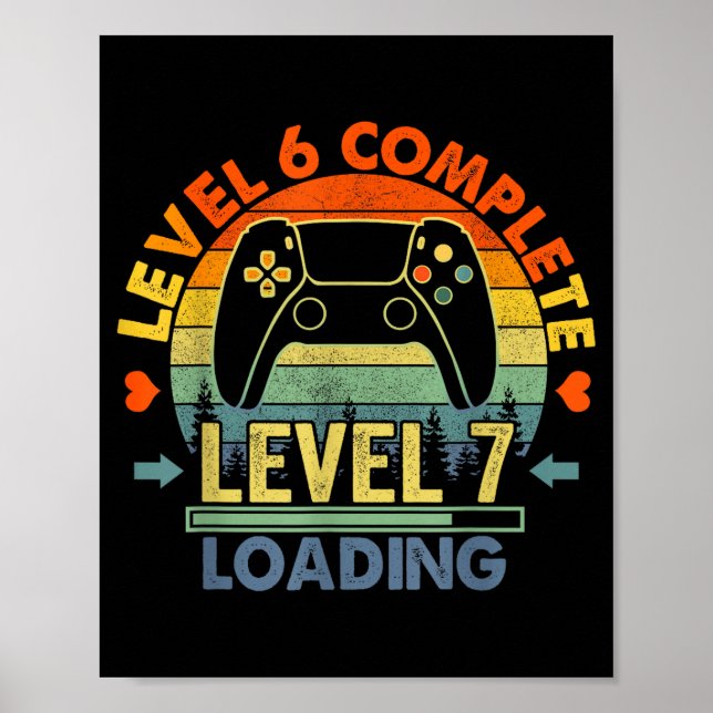 Level 6 Complete 6 Anniversary Gift 6th Wedding An Poster (Framsidan)