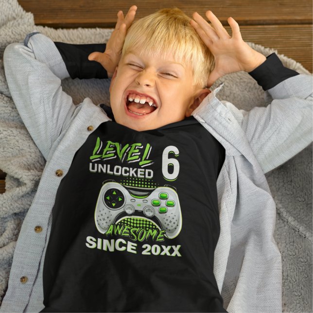 Level 6 Unlocked - Fun Birthday 6 Gamer  T Shirt (Skapare uppladdad)