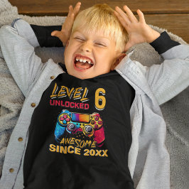 Level 6 Unlocked - Fun Birthday 6 Gamer T Shirt