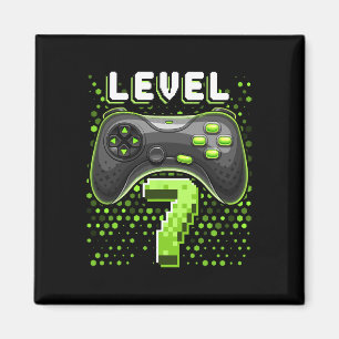 Level 7 TV-spelskontroll 7-års födelsedag Gamer G Magnet