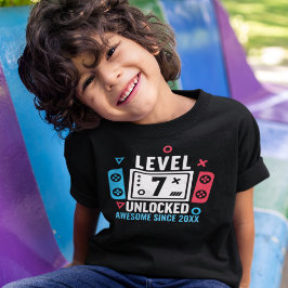 LEVEL 7 UNLOCKED Gamer Birthday – Custom Year T Shirt