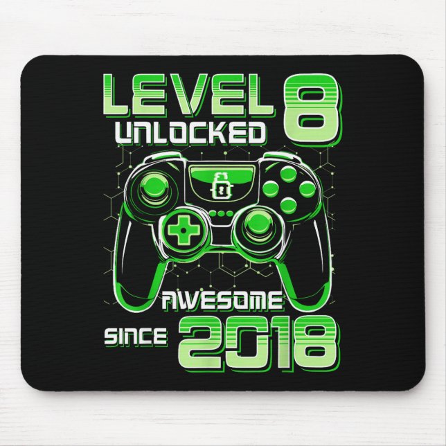 Level 8 Unlocked Awesome Since 2018 8th Birthday G Musmatta (Framsidan)