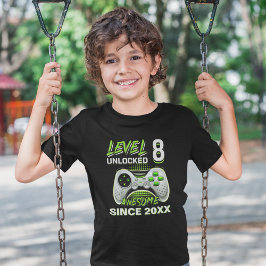 Level 8 Unlocked - Fun Birthday 8 Gamer T Shirt