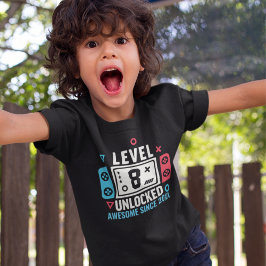 LEVEL 8 UNLOCKED Gamer Birthday – Custom Year T Shirt
