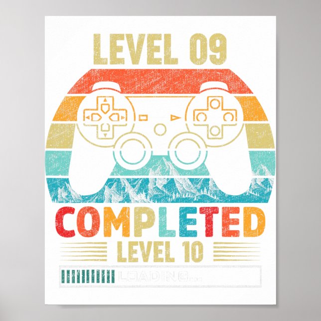 Level 9 Completed Level 10 Loading 9th Birthday Vi Poster (Framsidan)