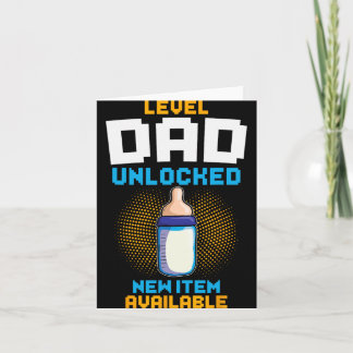 Level Pappa Upplåst Graviditetsmeddelande Gamer Fa Kort
