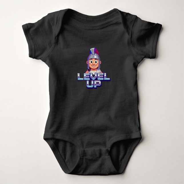 Level Up!" Baby Bodysuit - Gamer Bebis T Shirt (Framsida)