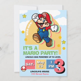Level Up Birthday Invitation Inbjudningar