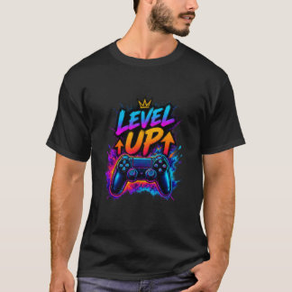 Level Up – Fet stil för spel & motiverande typogra T Shirt