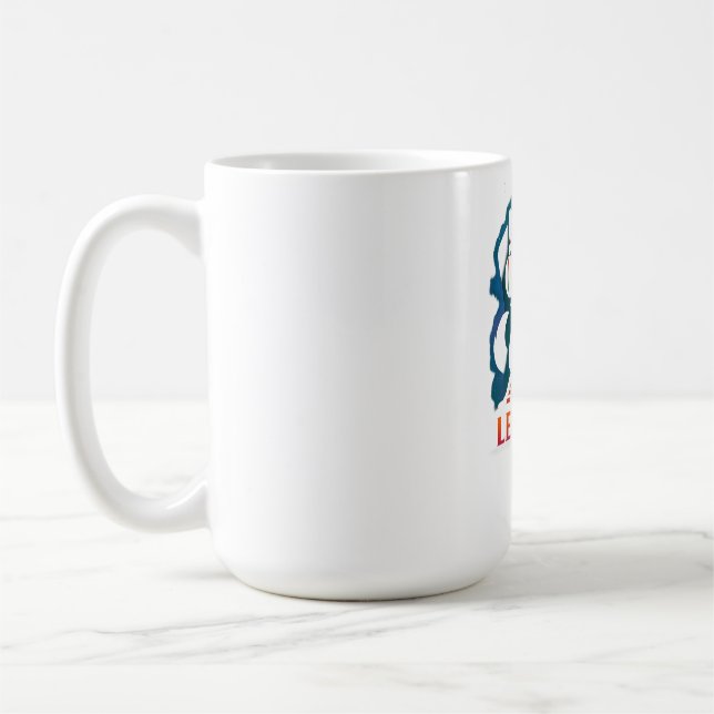Level Up Gamer Cat Design – Söt Spelande Katt med Kaffemugg (Vänster)