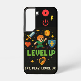 Level Up Gamer Samsung-fodral – Retro Pixel-stil