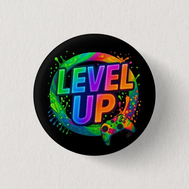 Level Up,  Gamer themed button Knapp (Framsida)